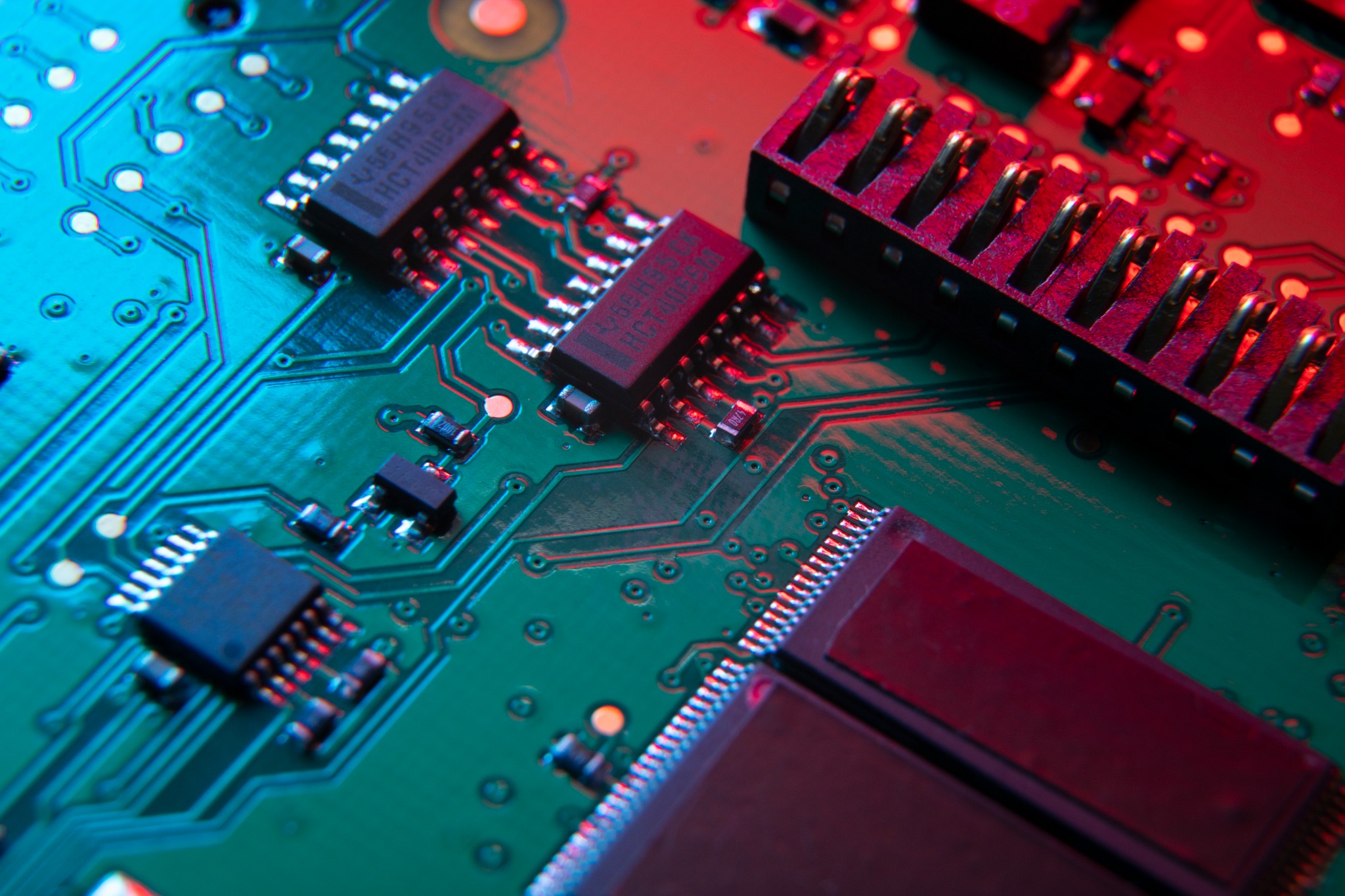 Printed circuit board close-up